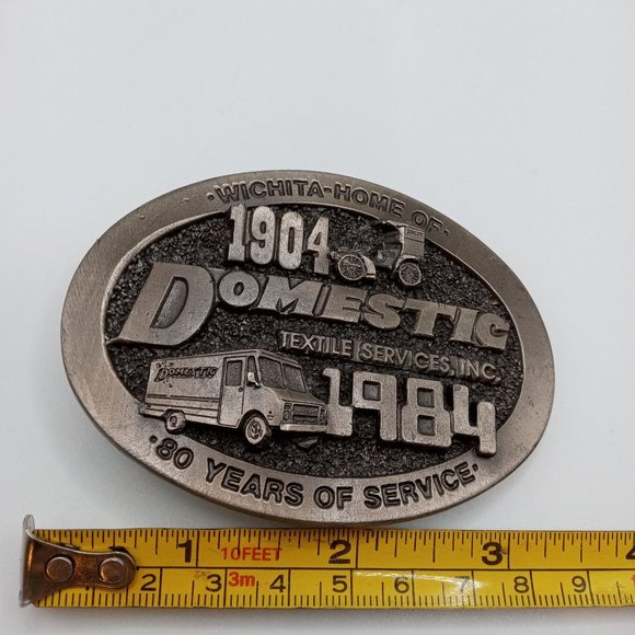 Laundry Service Buckle Wichita KS Domestic Textile Services Kansas Cargo Vintage - Picture 4 of 9